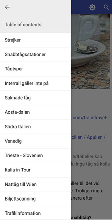 Expanderad innehållsförteckning